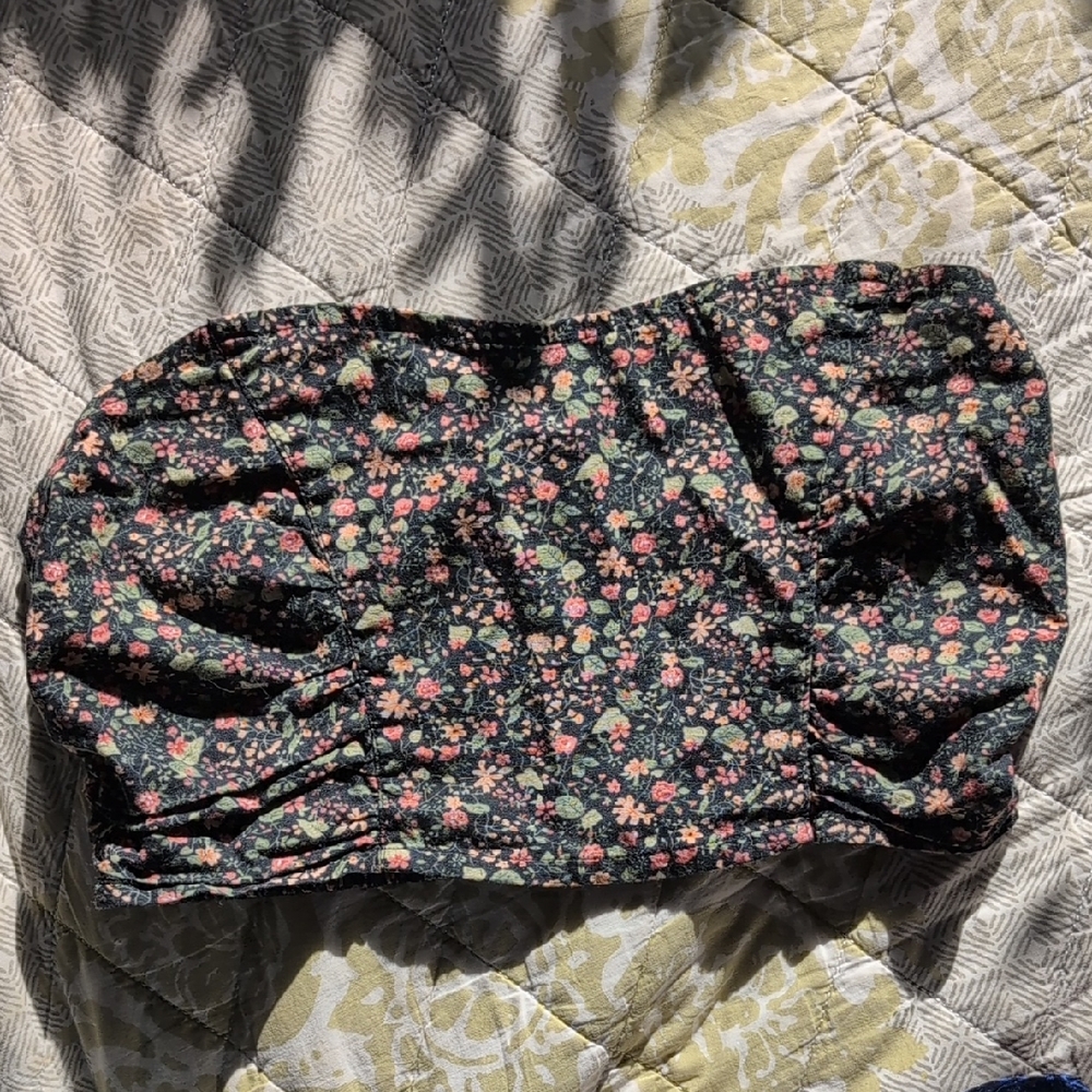 Free People Intimately Floral Strapless Top